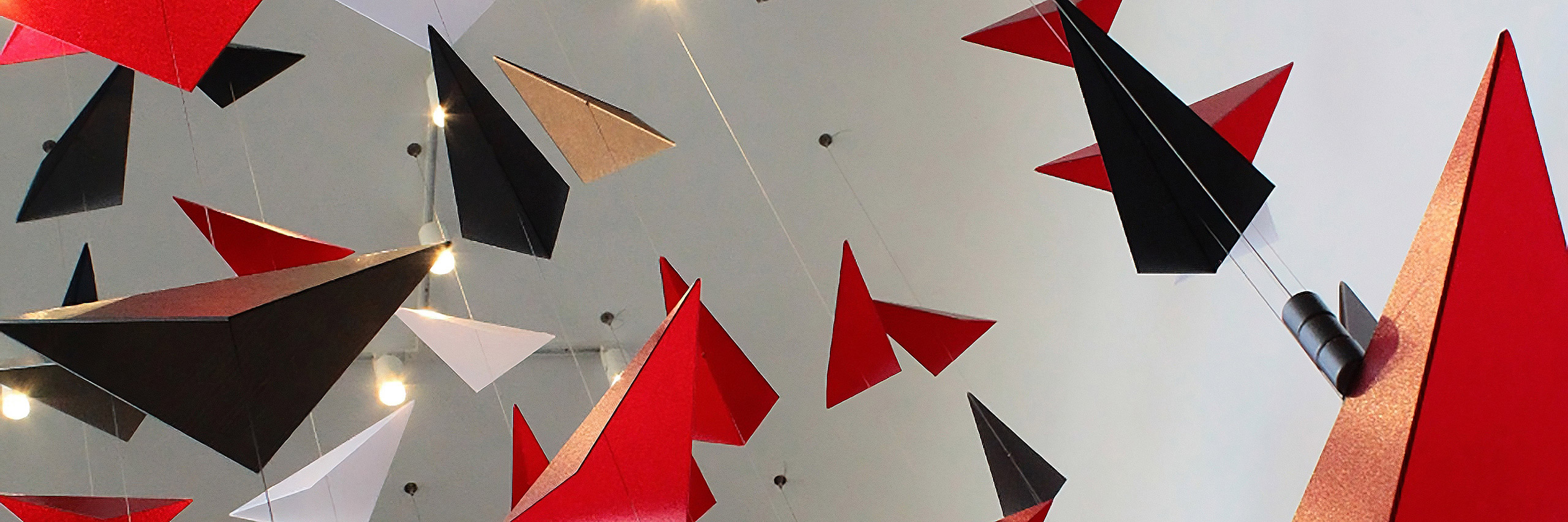 Redbirds in Flight art installation